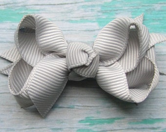 2 inch shell grey Hair Bow,boutique bow,kids gift,birthday gift