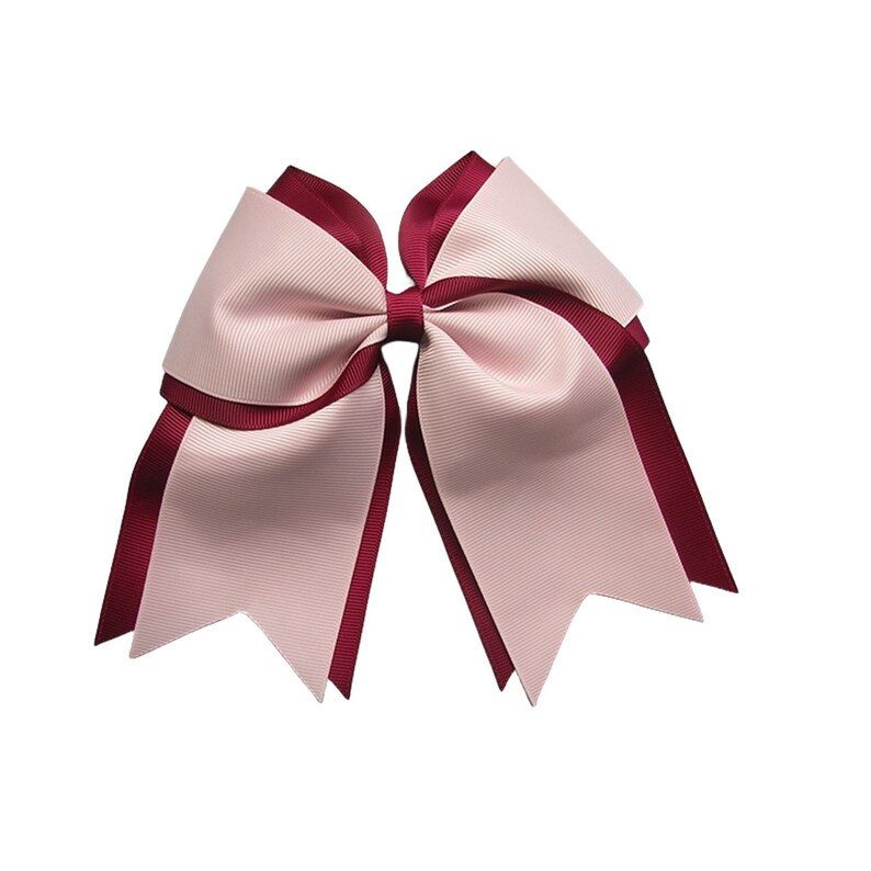 6 inch pink wine Hair Bow,cheer bows,cheerlead bow,school bow image 1