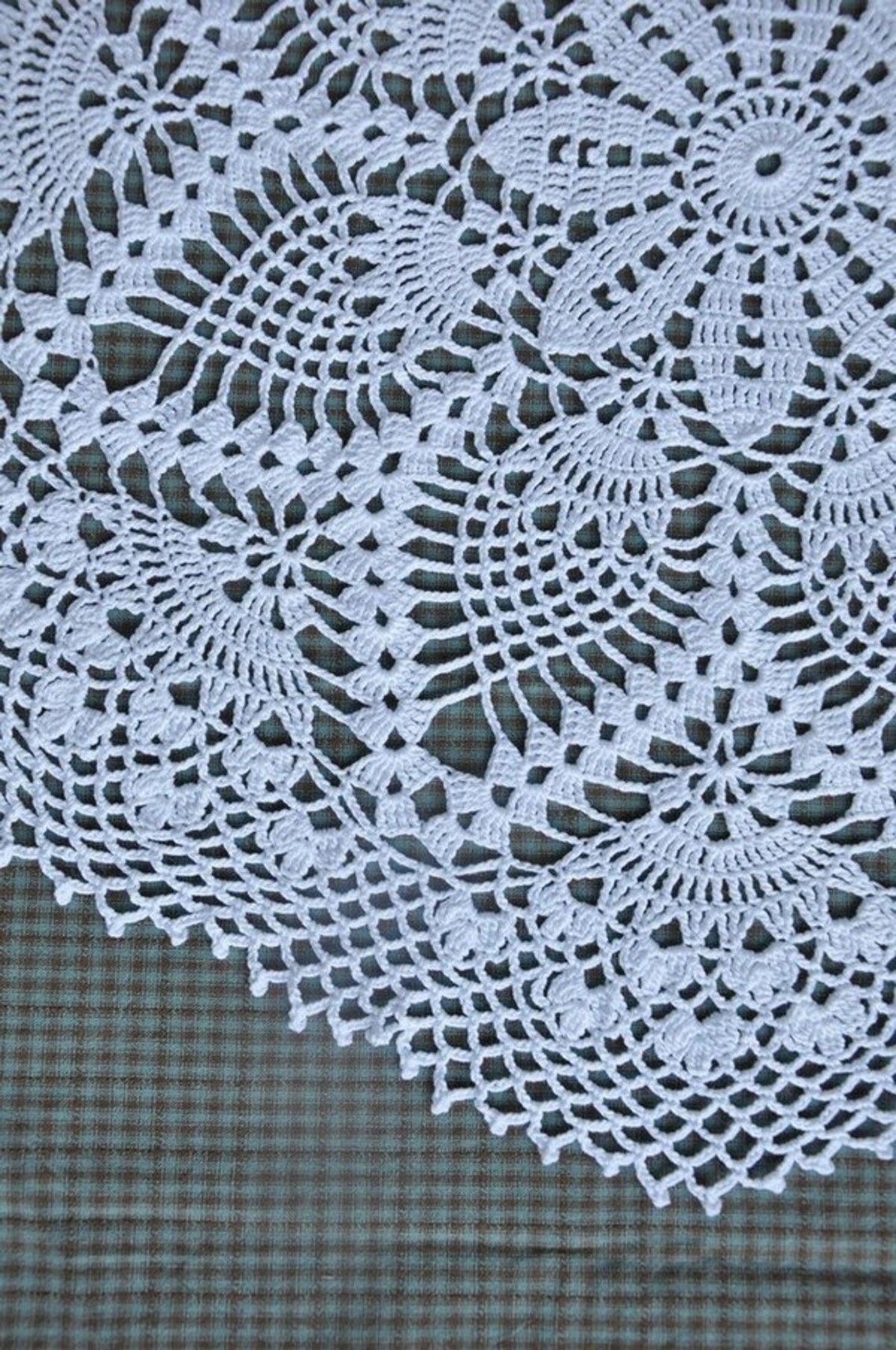 Crocheted Cotton Doilies White Elegant Round Lace Table Topper Etsy