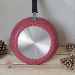 NOS Vintage Rode Tefal Non Stick Koekenpan Retro Keuken Kookgerei Pannenkoeken Gemaakt in Frankrijk Koekenpan
