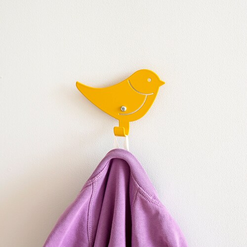 Bird Hook Wall Hook for Kids Nursery Decor Woodland Nursery Etsy