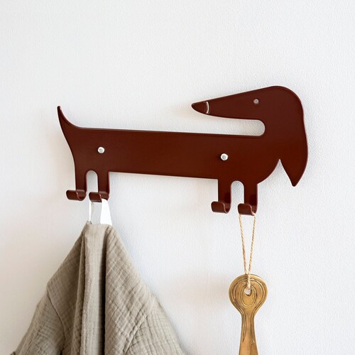 Gancho de parede Dachshund – Design escandinavo divertido
