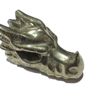 Teschio di drago in pirite - 7,6 cm