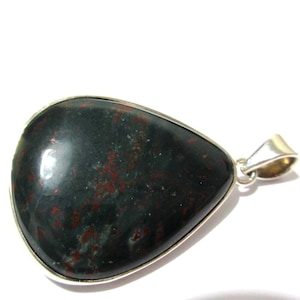 Bloodstone Sterling Silver Pendant