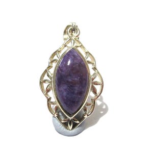 Charoite &#39;A&#39; Grade Pendant - Sterling Silver