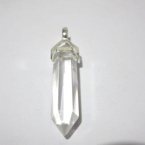Quartz Double Terminated Point Sterling Silver Pendant