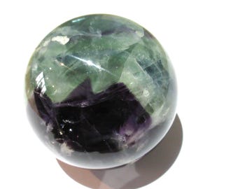 Green/Purple/Blue Fluorite Sphere 6.3 cms diameter