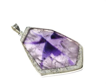 Trapiche Amethyst Sterling Silver Pendant