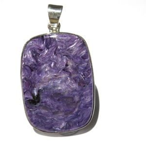 Charoite &#39;A&#39; Grade Pendant - Sterling Silver