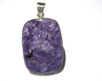 Charoite &#39;A&#39; Grade Pendant - Sterling Silver