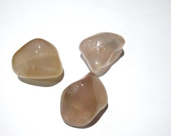 3 Pink Chalcedony Tumblestones