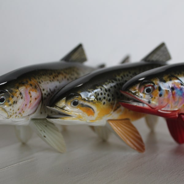 Realistic Trout 3 pack (Rainbow, Brown, and Golden)