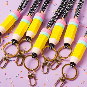 Pencil Lanyard for Teachers: Keys ID Badge Back To School Holder for Educators