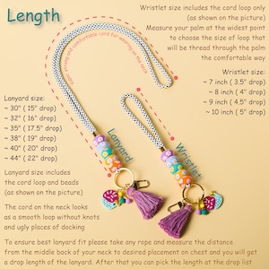 Neon Rainbow Teacher Lanyard: Primary Colors Neck Badge Holder bild 4