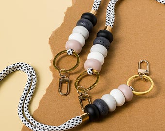 Teacher Neck Lanyard: Neutral Badge Keychain, Teacher Gift
