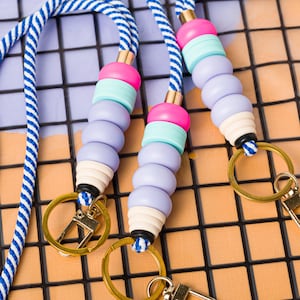 Pencil Lanyard, Teacher Lanyard, Lanyard for Keys or ID Badge, Back To School Lanyard, Teacher Appreciation Gift Holder, Purple Cute Lanyard