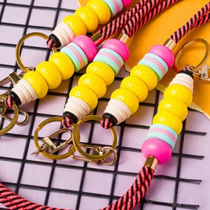 Pencil Lanyard, Teacher Lanyard, Lanyard for Keys or ID Badge, Back To School Lanyard, Teacher Appreciation Gift Holder, Yellow Cute Lanyard