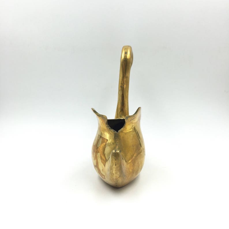 Brass Swan Planter Brass Swan Figurine French Vintage Brass Pot Indoor Planter Cygne Swan Planter Brass Decor Brass Pot Jardini\u00e8re