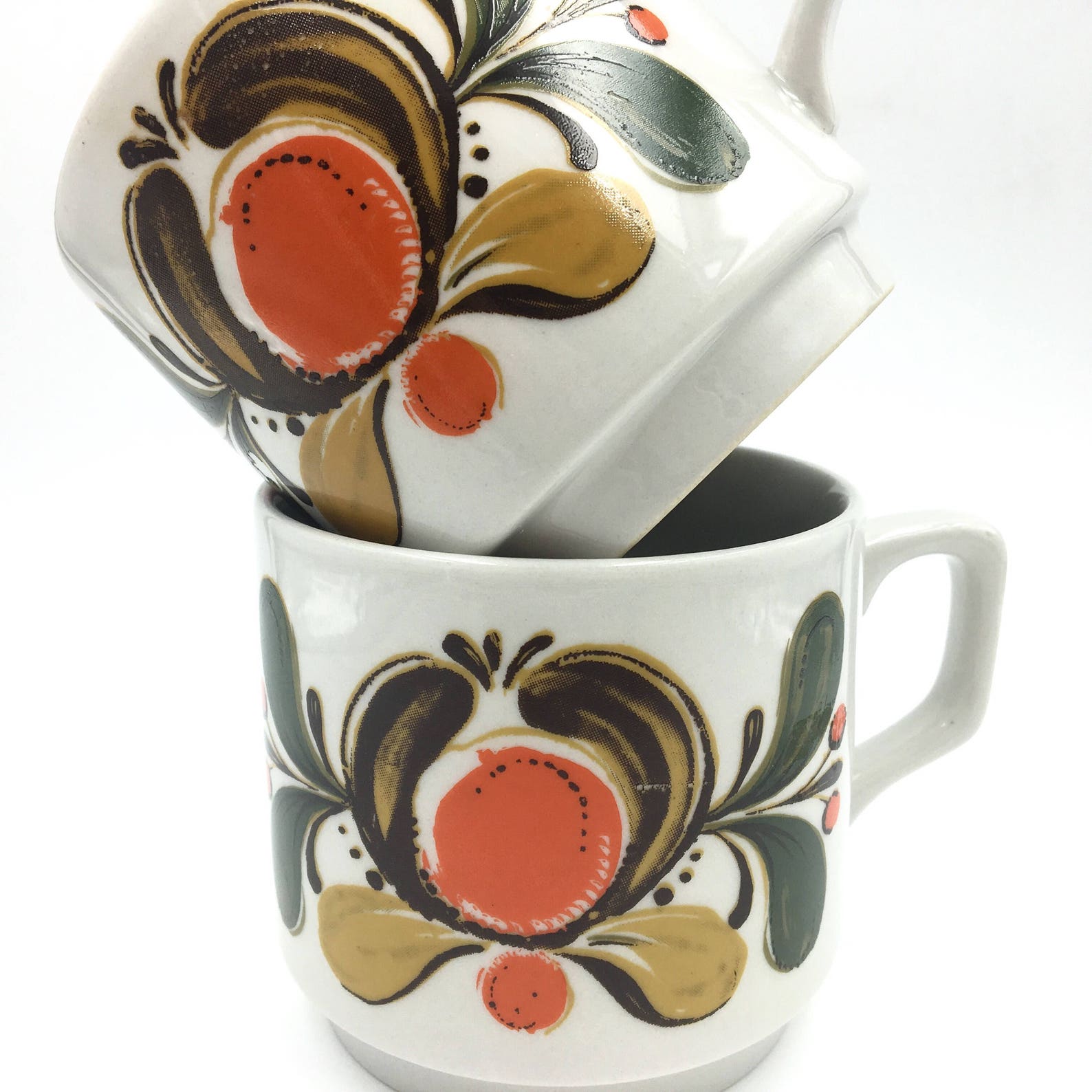 Seventies Mug. Coffee Mug. Tognana. Vintage Coffee Cups. Tea Etsy