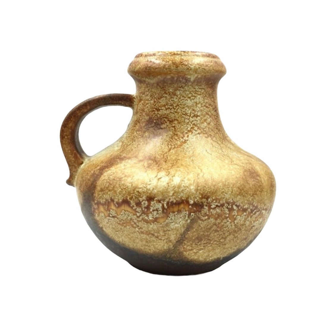 Vase Vintage. Vase Scheurich. Poterie Ouest-Allemande. Brun. Wgp. Amphore. de La Grosse Lave. Cérami