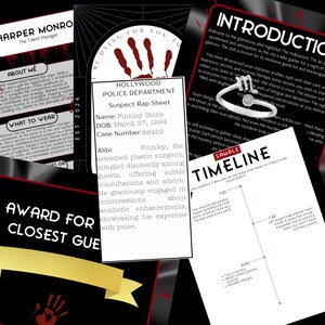 Murder Mystery Party. Printable Murder Mystery. Murder Mystery Hunt ...