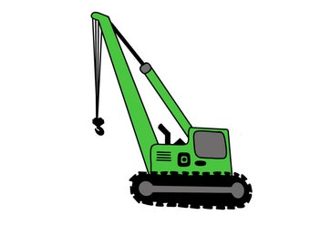 Crane svg. Crane png. Crane clipart. Farm truck svg. Truck svg. Construction svg.
