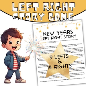 New Years Left Right Game Story. New Years Eve Party Pass the Present ...