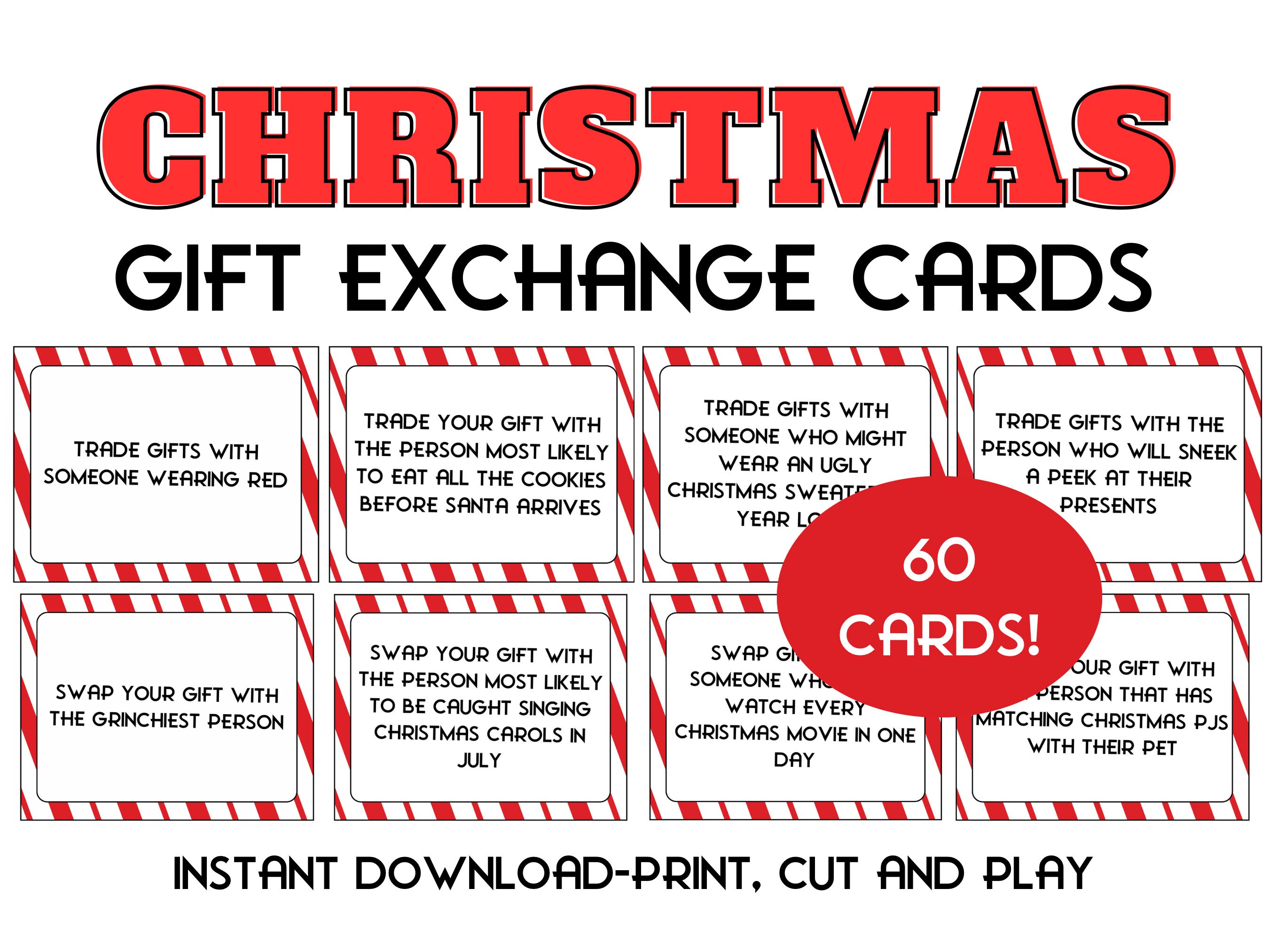Christmas Gift Exchange Game. White Elephant Party Game. Pass the Gift