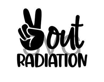 Cancer SVG Peace out radiation SVG instant download