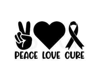Cancer SVG Peace love cure SVG instant download