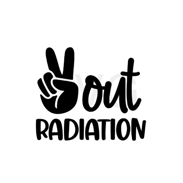 Kanker SVG Peace out straling png instant download. Laatste dag van stralingswarmteoverdracht