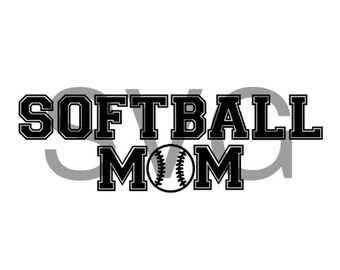 Softball mom svg  Softball car decal svg- Cut File - Silhouette - Cricut - Digital Download