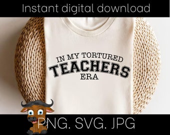 In my tortured teachers era svg. PNG. Jpg. Typewriter Crest TTPD Digital Design - Instant Download for Her