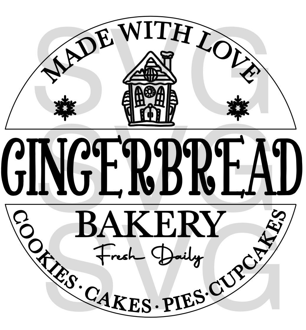 Gingerbread Bakery Svg. Gingerbread House Svg. Christmas Svg. Etsy