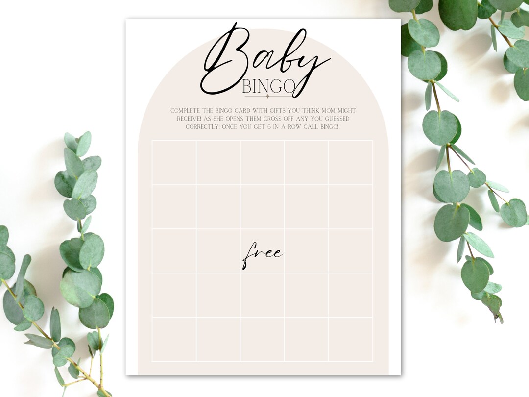 Baby Shower Bingo. Baby Bingo. Baby Sprinkler Bingo. Baby in Bloom