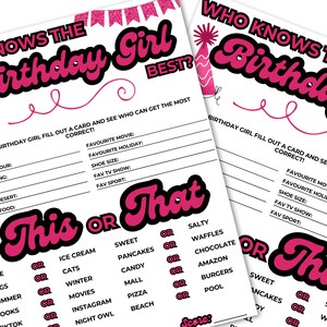 Birthday quiz. Who Knows The Birthday Girl Best. How Well Do You Know The Birthday Girl. Birthday Quiz Birthday Questionnaire. Girl Birthday