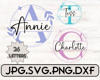 Split monogram svg. Monogram letters svg. Family name svg. Split letter svg. Monogram svg bundle. Round keychain svg. Circle monogram dxf.