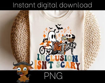Inclusion Isn't Scary Halloween Sweatshirt, SLP Halloween Shirt, Halloween Sped Teacher Tee, Inclusion Awareness Shirt, Teacher Shirt