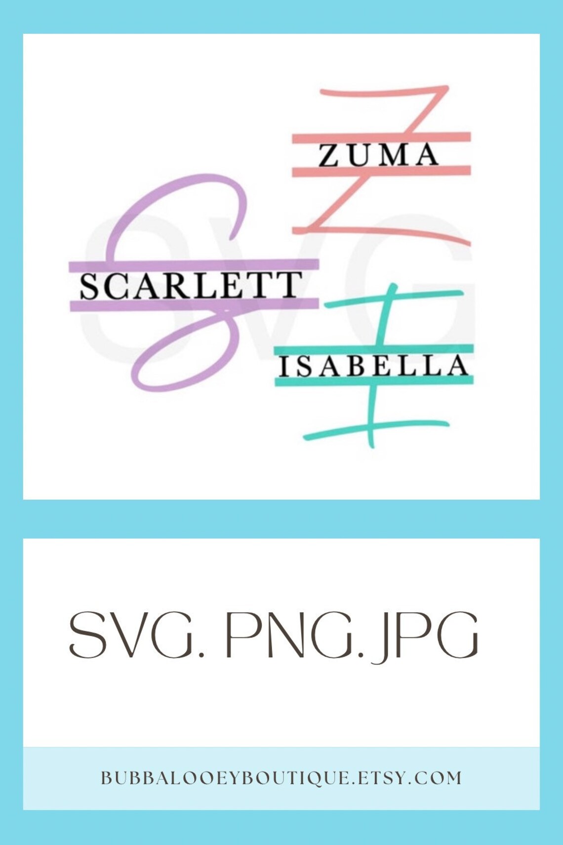 Split Letter Monogram Svg. Monogram Svg. Split Letter Monogram Alphabet ...
