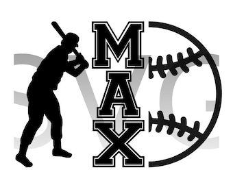 Baseball player svg - Baseball mom svg Baseball car decal svg- Cut File - Silhouette - Cricut - Descarga digital