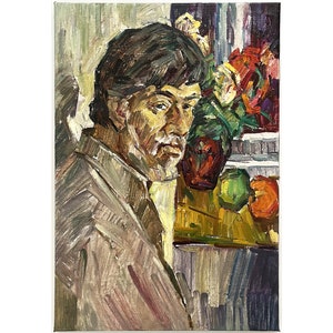 Original oil painting on canvas Male portrait by Ukrainian artist A.Yakimets, 2000, Portrait of a man, Portrait Wall art, Portrait painting