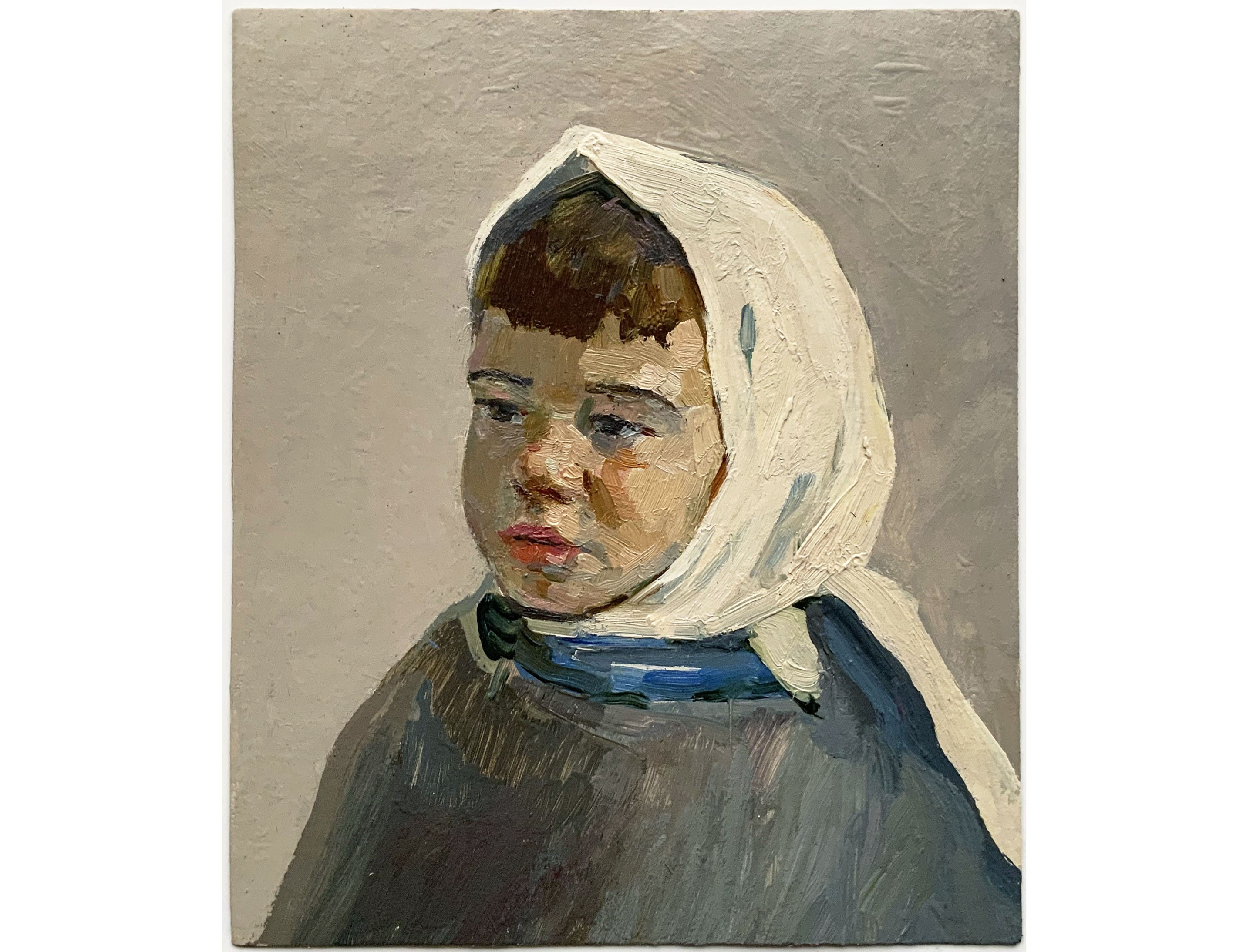 Oil GIRL PORTRAIT Antique Oil Painting Original by Soviet Ukrainian ...
