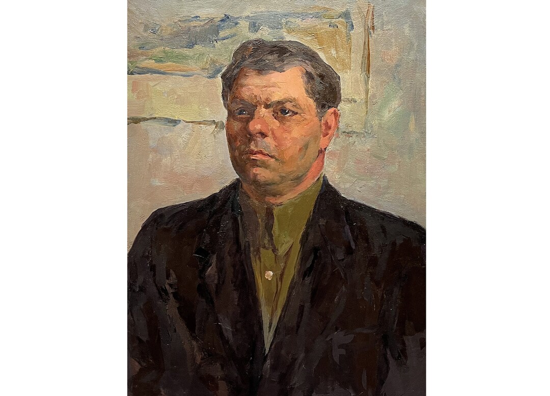 Mid Century Original Oil Painting Antique Portrait of a Man by ...