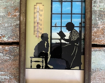 Vintage Silhouette Thermometer