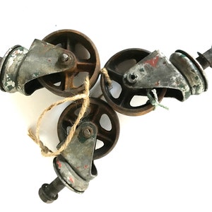 Vintage casters / wheels / furniture casters