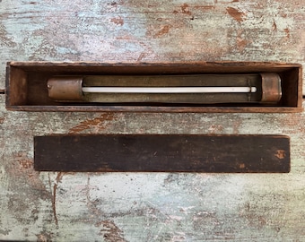 Vintage Copper Thermometer in it’s Crate