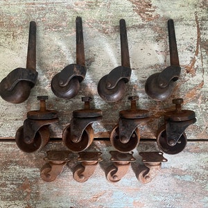 Vintage casters / wheels / furniture casters