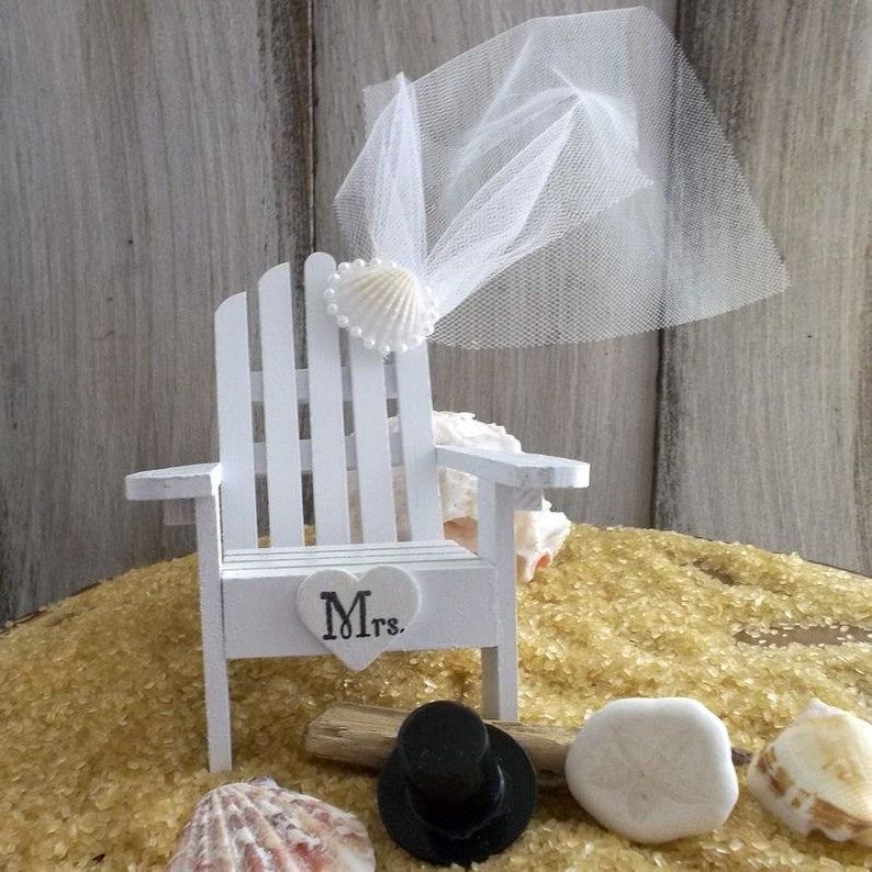 Creatice Adirondack Beach Chair Wedding Cake Topper for Living room