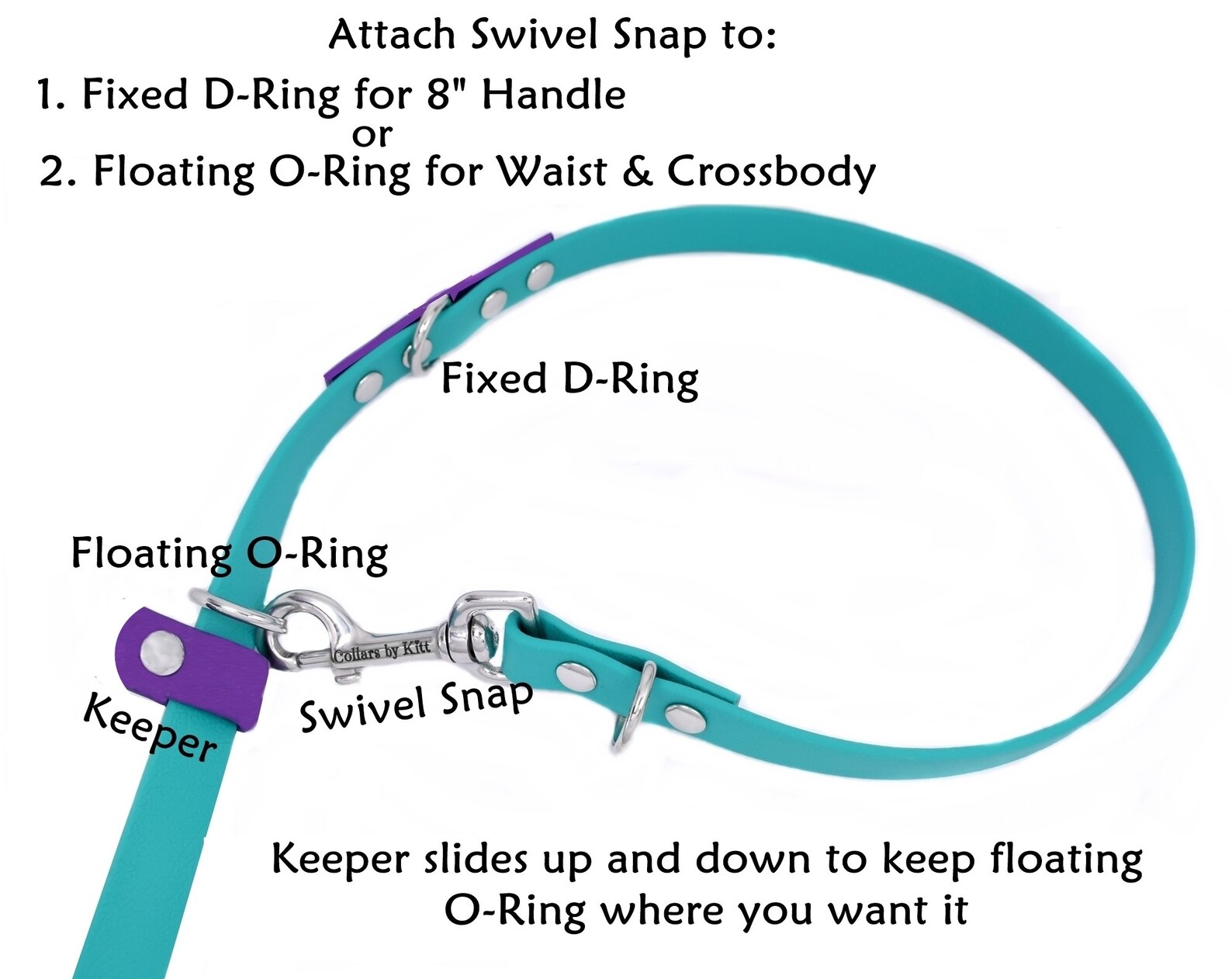 Hands Free Leash Biothane Waist Leash Waterproof Crossbody Etsy