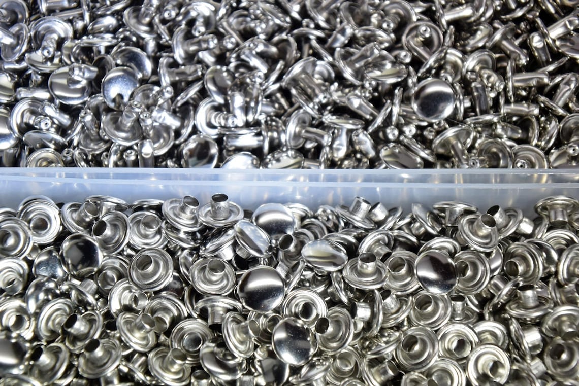 Stainless Steel Rivets Double Cap Rivets Rivets for Leather Etsy